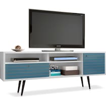 webb white aqua tv stand   