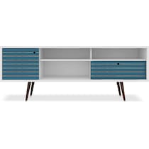 webb white aqua tv stand   