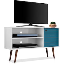 webb white aqua tv stand   