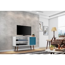 webb white aqua tv stand   