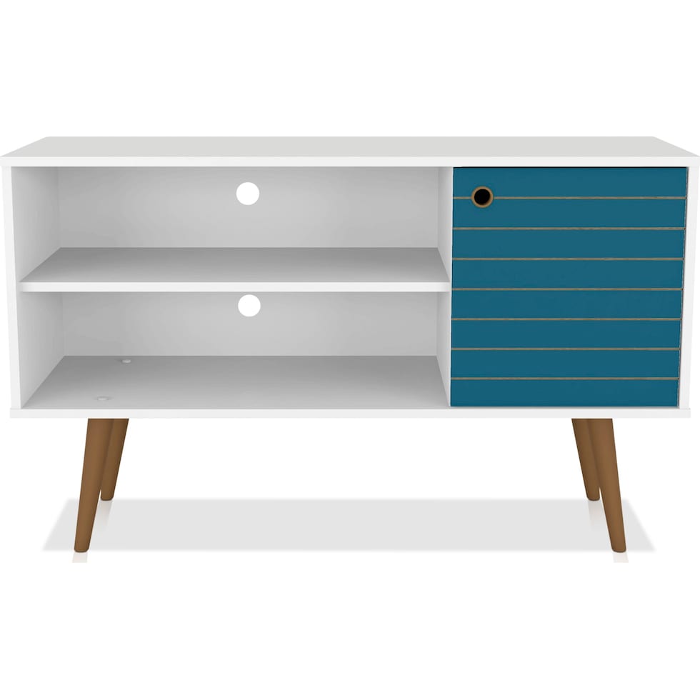 webb white aqua tv stand   