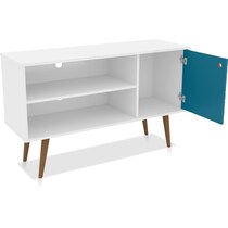 webb white aqua tv stand   