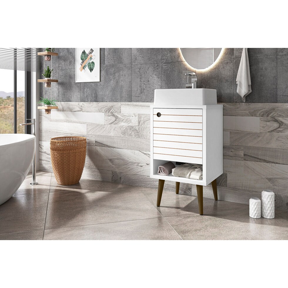 webb white bathroom vanity   