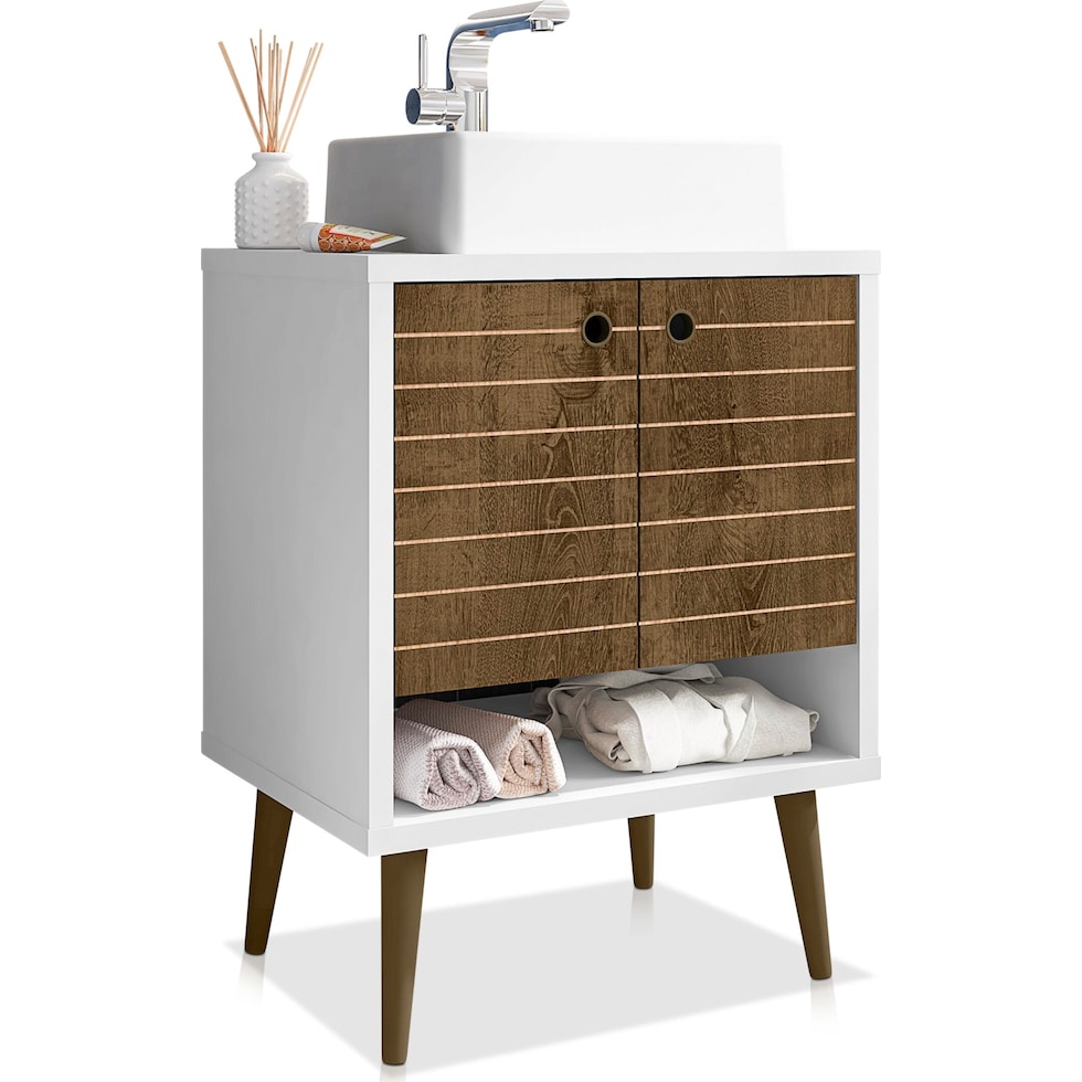 webb white brown bathroom vanity   