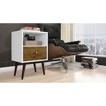 webb white brown nightstand   