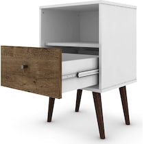 webb white brown nightstand   