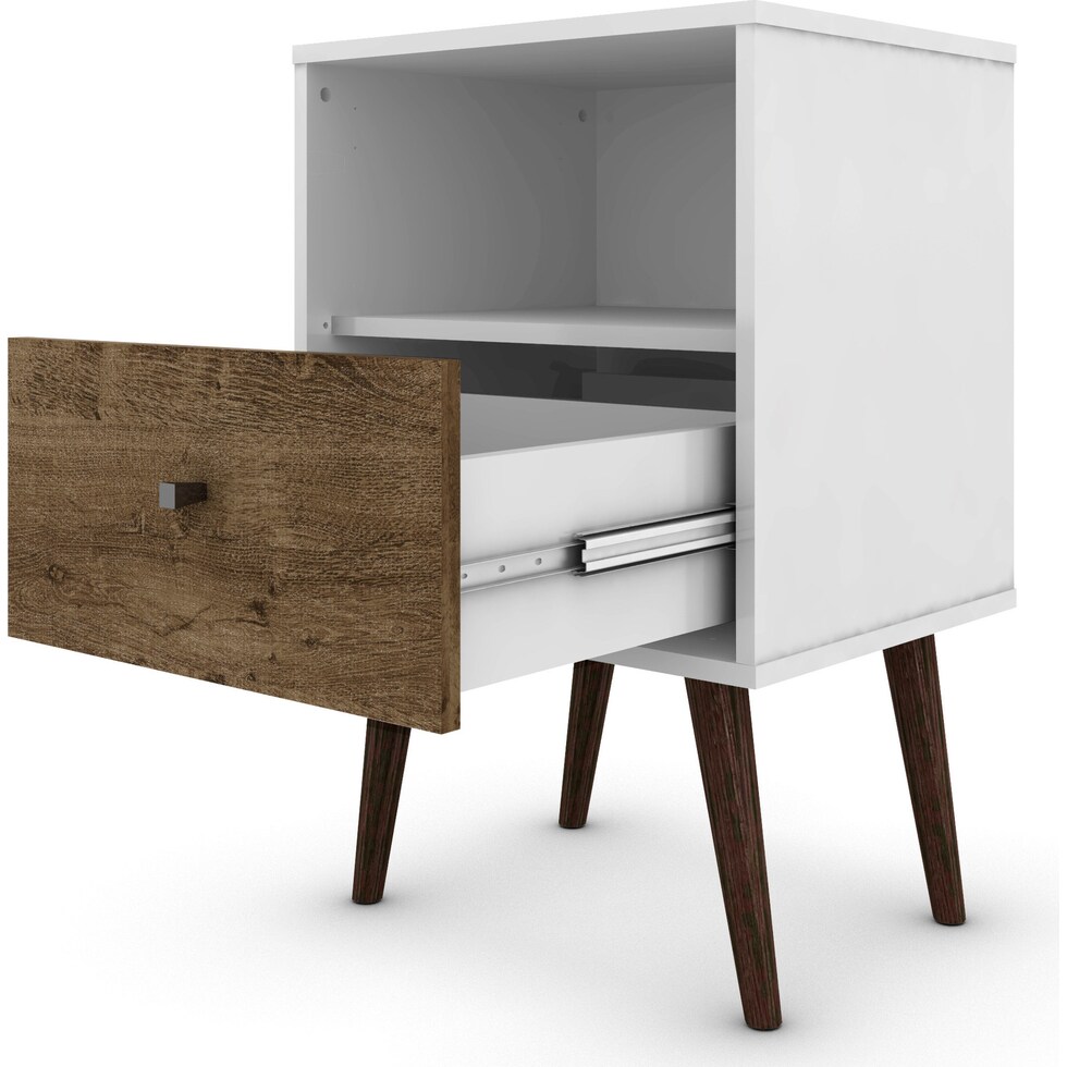 webb white brown nightstand   