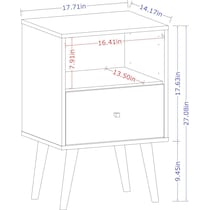 webb white brown nightstand   
