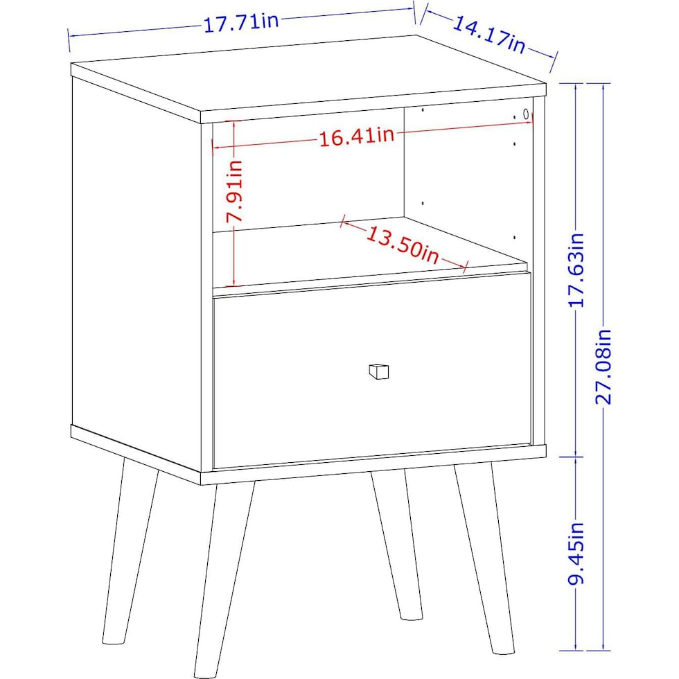 webb white brown nightstand   