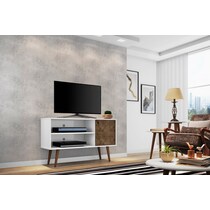 webb white brown tv stand   