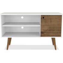 webb white brown tv stand   