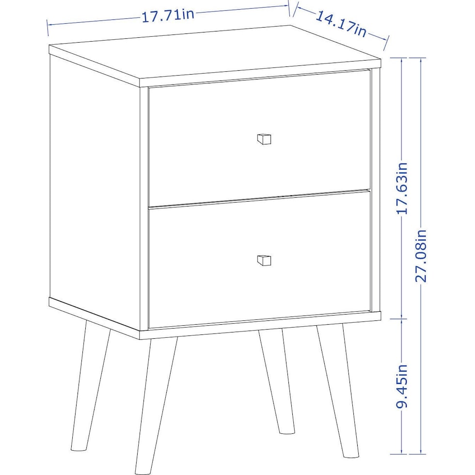 webb white nightstand   