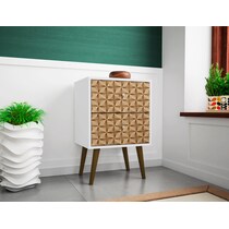 webb white print nightstand   