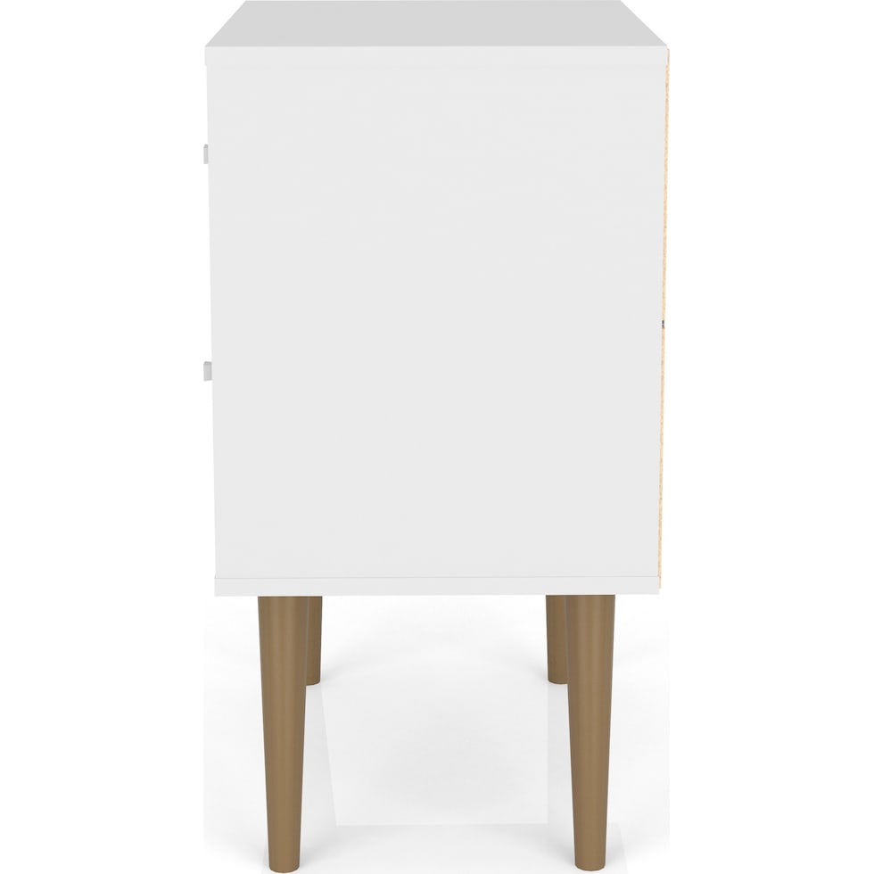 webb white print nightstand   