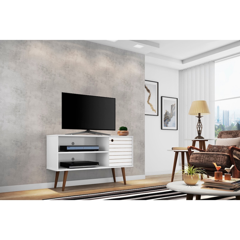 webb white tv stand   