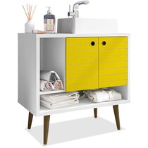 webb white yellow bathroom vanity   