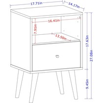 webb white yellow nightstand   