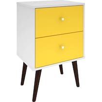 webb white yellow nightstand   