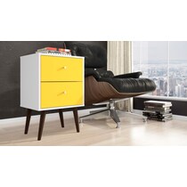 webb white yellow nightstand   