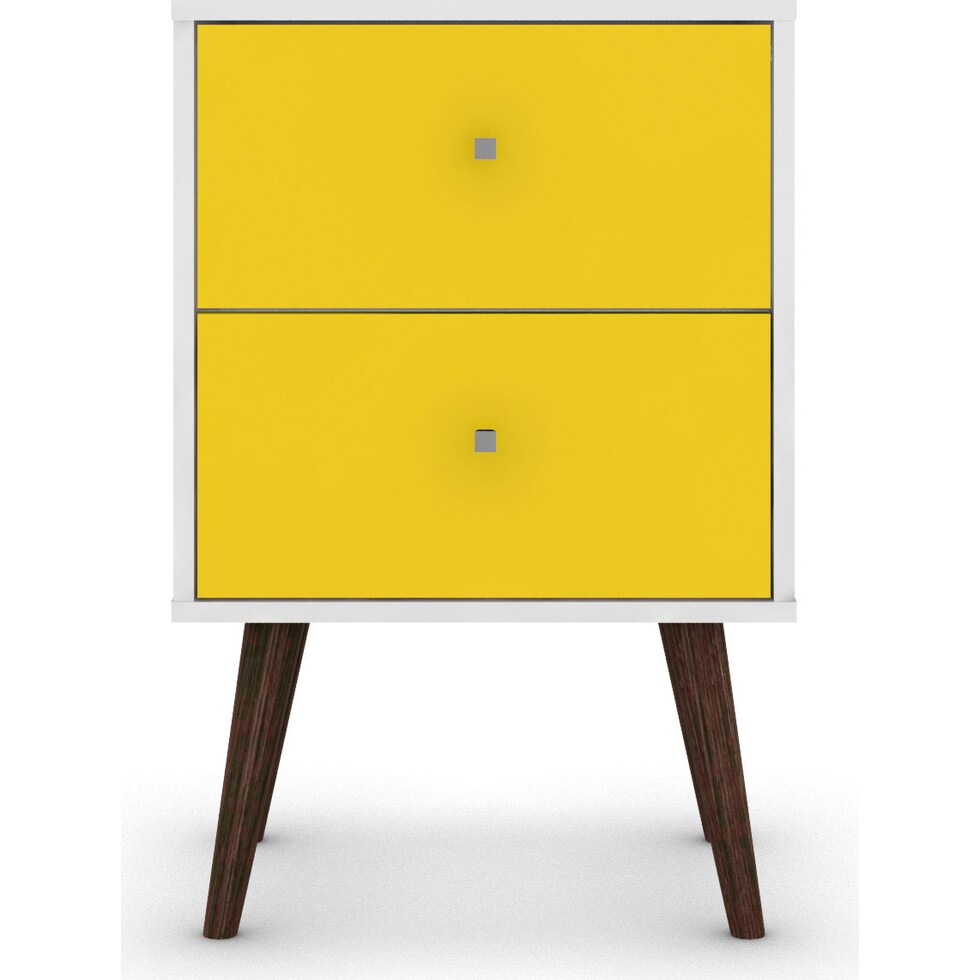 webb white yellow nightstand   