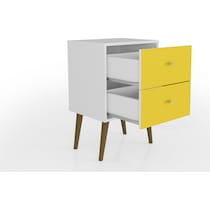 webb white yellow nightstand   