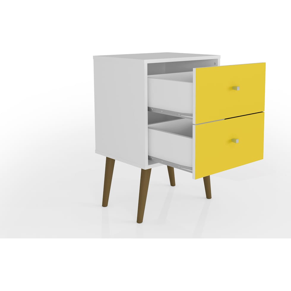 webb white yellow nightstand   