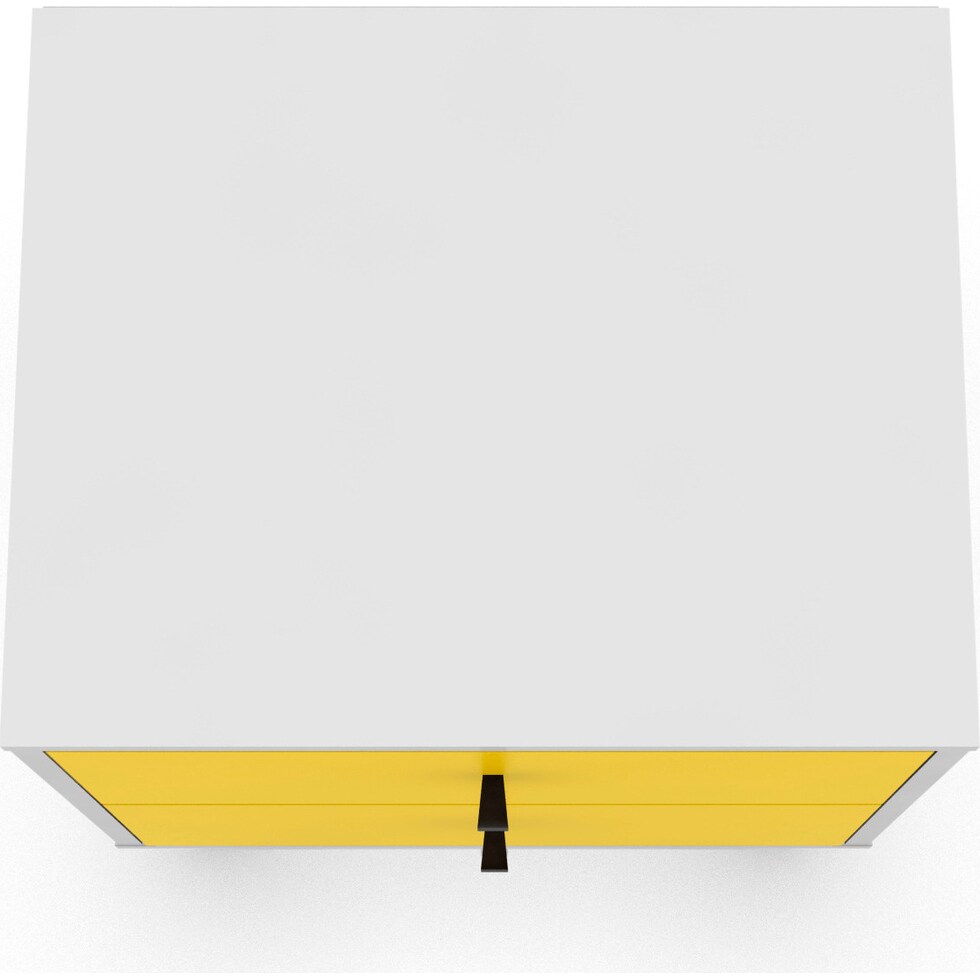 webb white yellow nightstand   
