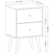 webb white yellow nightstand   