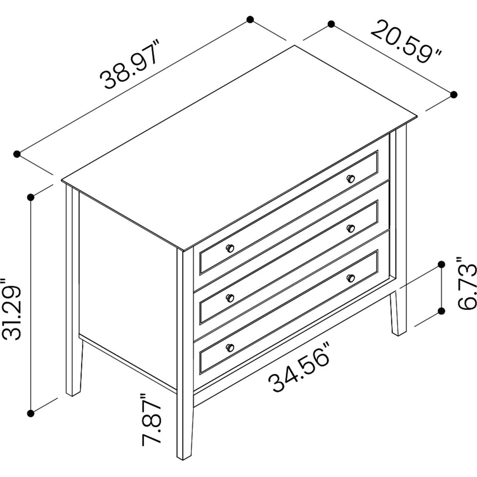 wedelia white dresser   