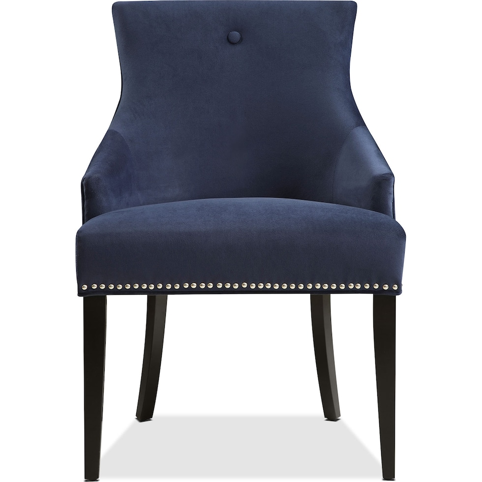 welch blue dining chair   