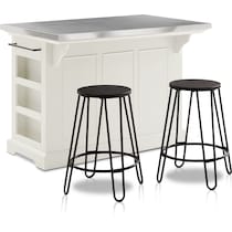 wells black and white  pc counter height dining room   