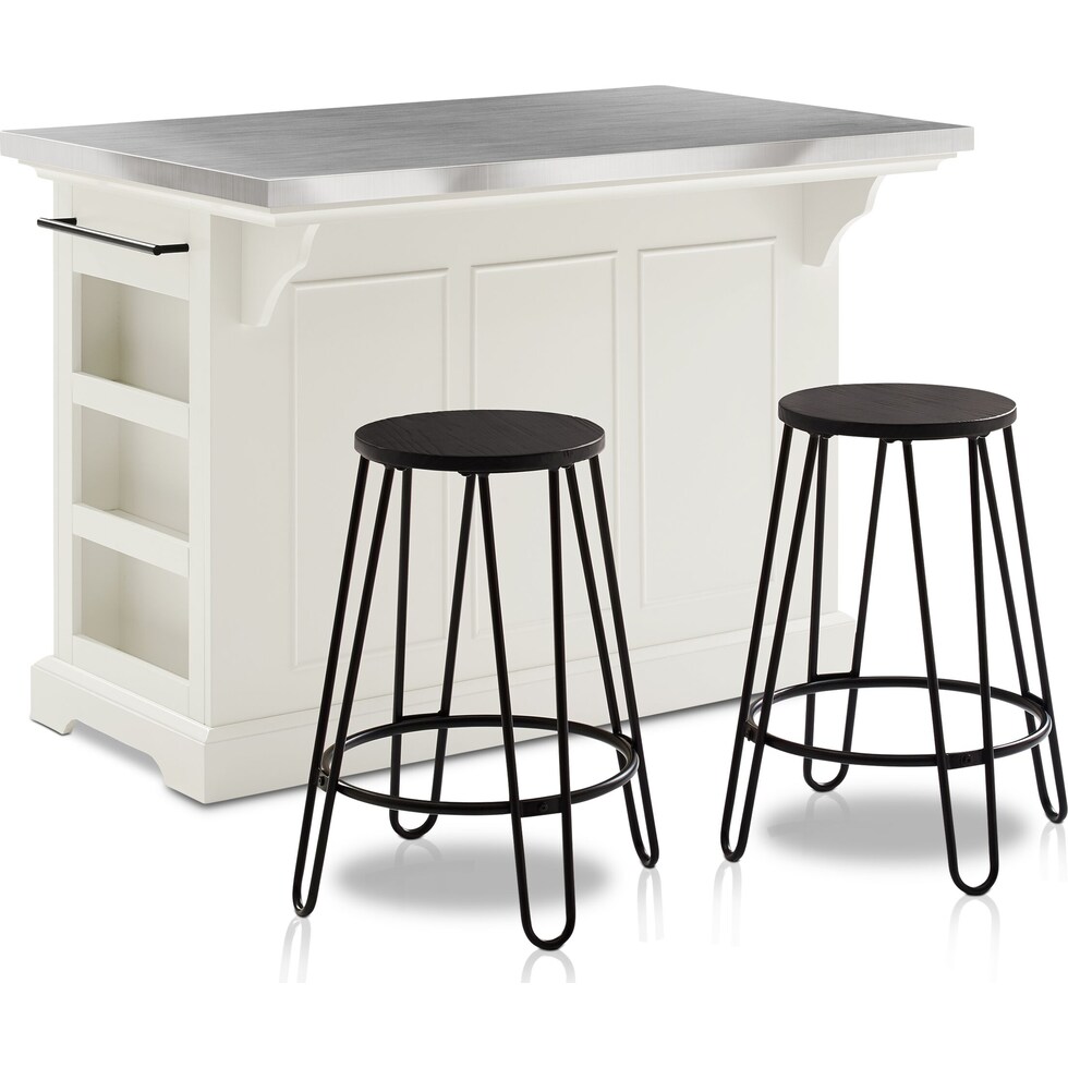 wells black and white  pc counter height dining room   