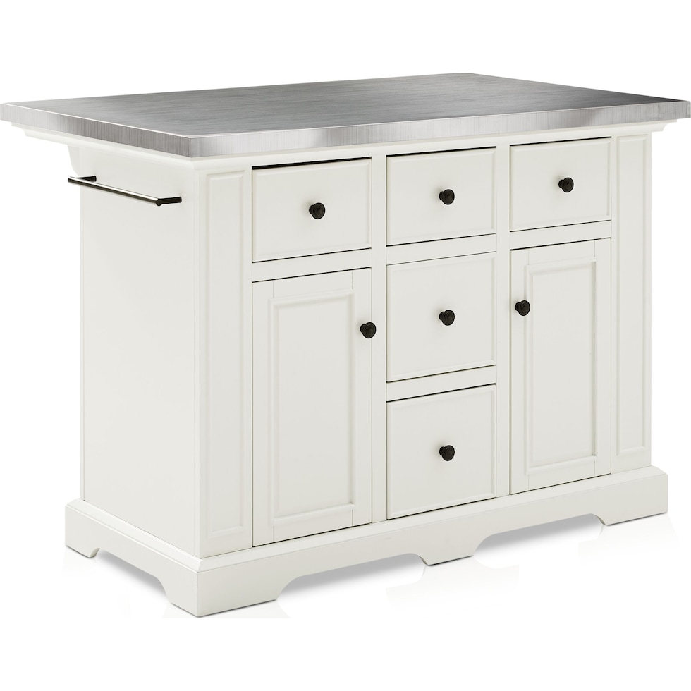 wells white kitchen island   