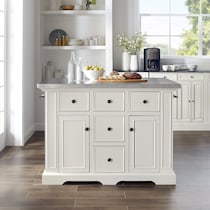 wells white kitchen island   