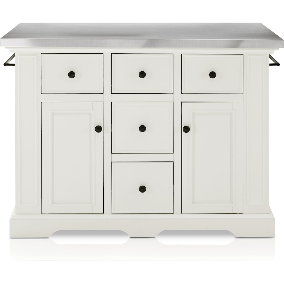 wells white kitchen island   