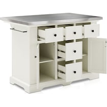 wells white kitchen island   