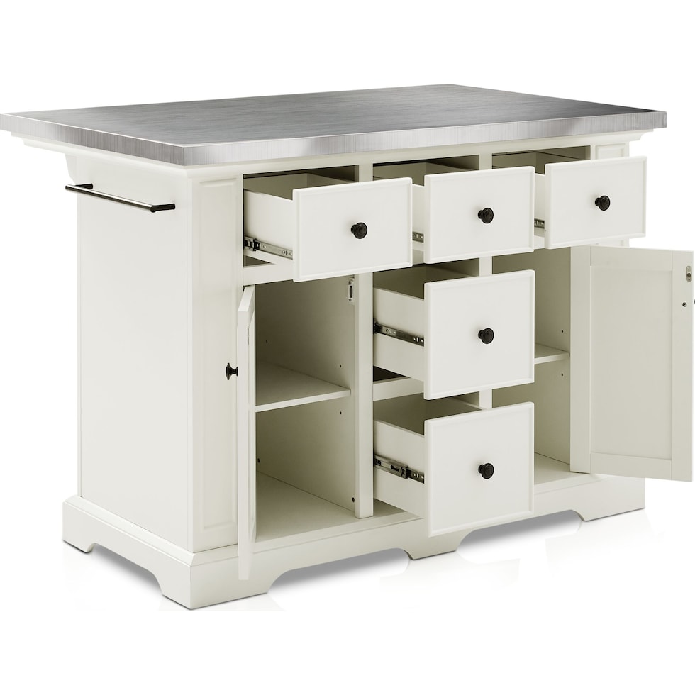 wells white kitchen island   