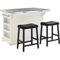 wells white kitchen island   