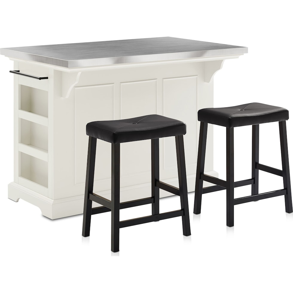 wells white kitchen island   