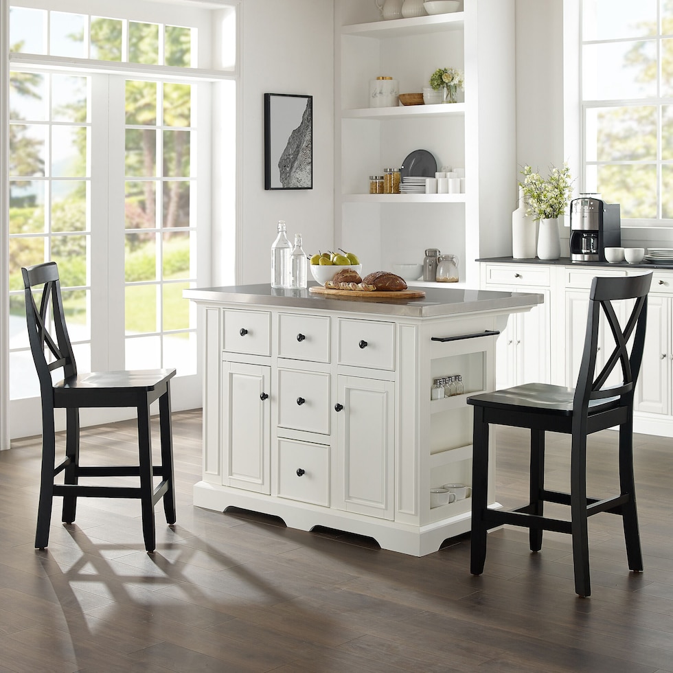 wells white kitchen island   