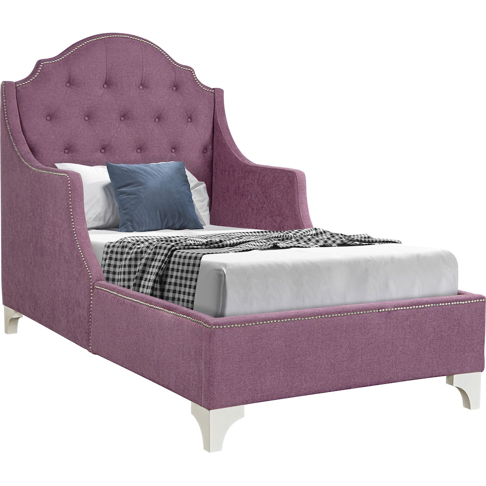 wendella purple twin bed   