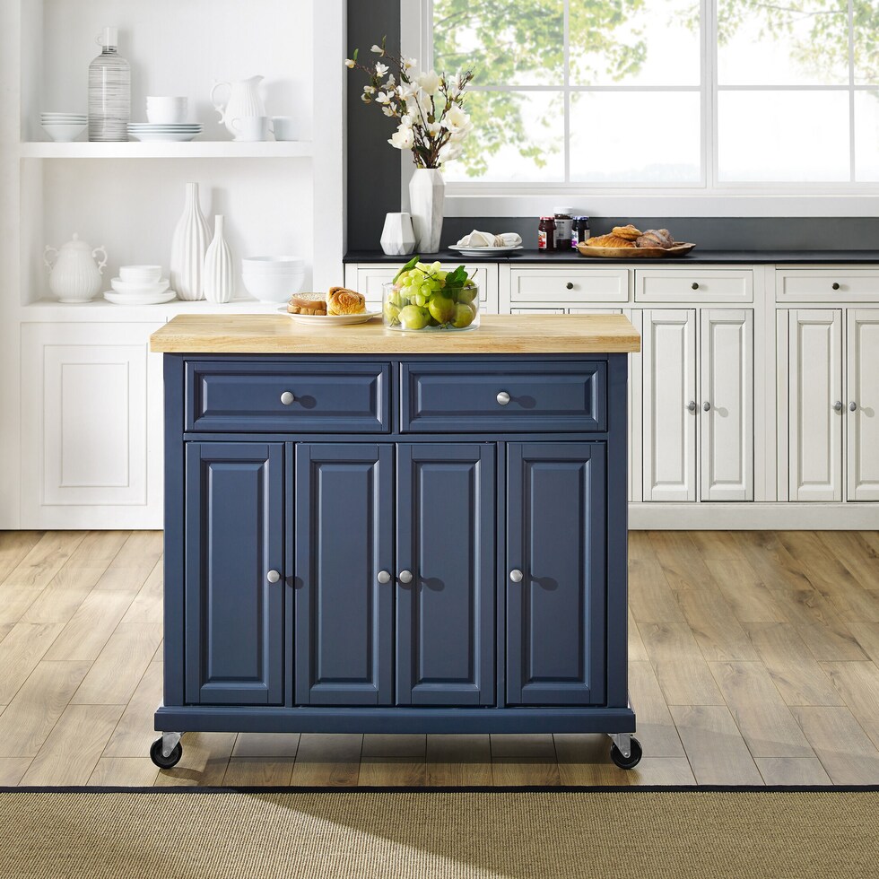 wendy blue kitchen island   