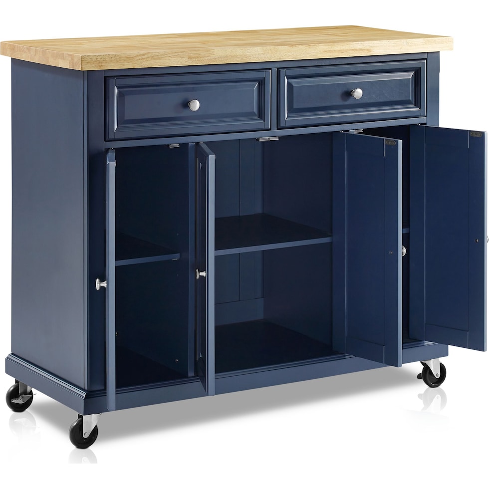 wendy blue kitchen island   