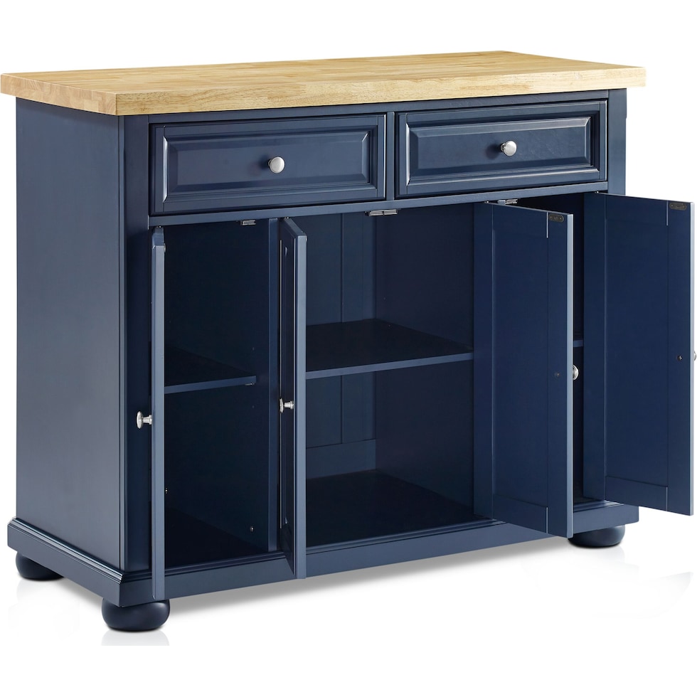 wendy blue kitchen island   