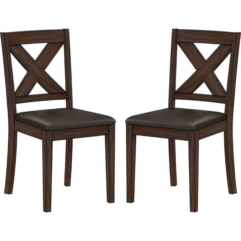 werner dark brown dining chair   