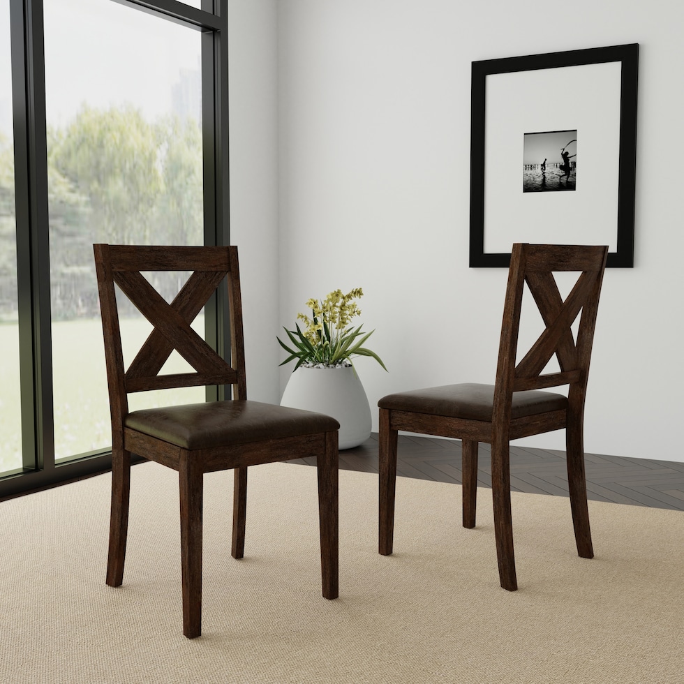 werner dark brown dining chair   