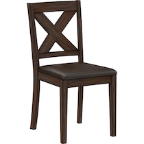 werner dark brown dining chair   