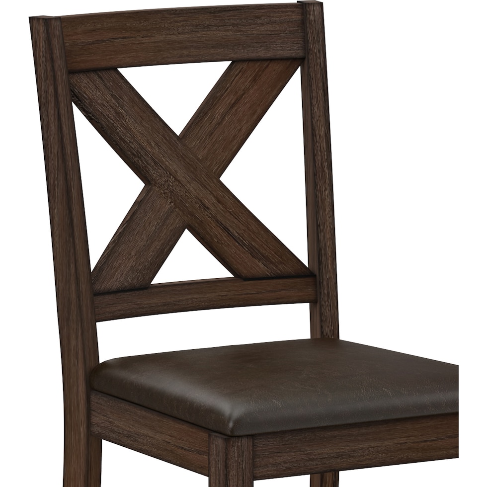 werner dark brown dining chair   