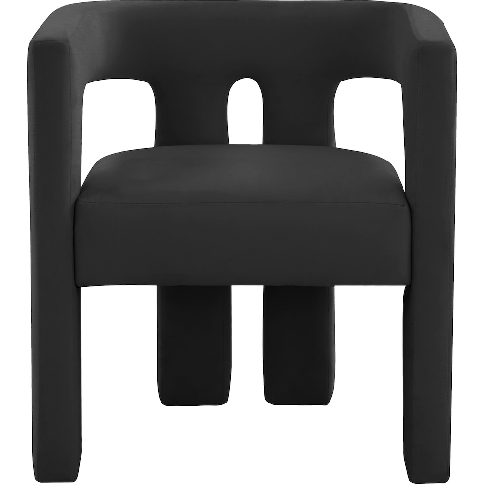 wesley black accent chair   