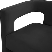 wesley black accent chair   